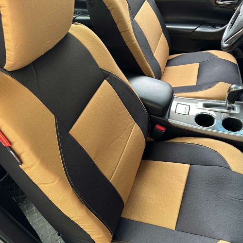 For nissan frontier waterproof front set seat covers coyote &amp; black canvas