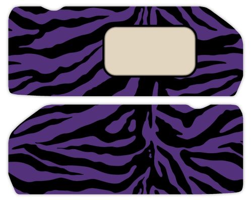 Driver&amp;passenger car sun visor covers fits chevy silverado 03-17 zebra design