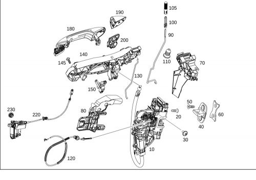 Genuine mercedes-benz key 177-905-13-08-9999