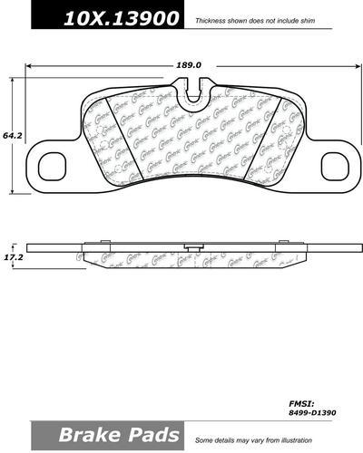 Centric 104.13900 brake pad or shoe, rear