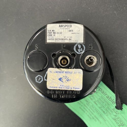 United airspeed indicator p/n 8130 used