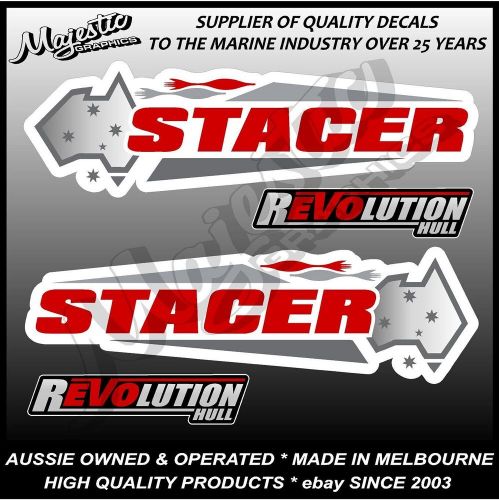 Stacer - revolution hull - set of 4 decals - stacer - boat decals