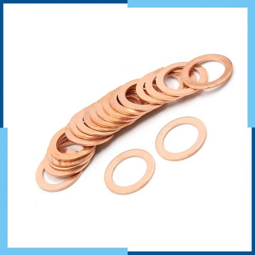 Pack(20) 13mm id copper crush washers flat car sealing gaskets rings