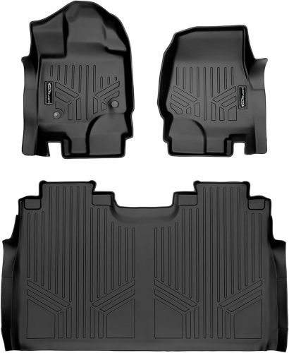 Maxliner custom fit floor mats 2 row liner set black for 15-22 ford f-150