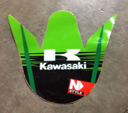 Kawasaki kx450f n style front fender graphics decal 2006 2007 2008 kx 450 f