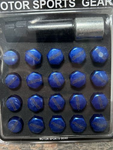 Rays blue wheel lug lock nut 20piece set 12 x 1.5