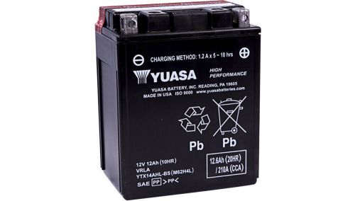 Yuasa high performance maintenance free battery ytx14ahl-bs #yuam62h4l