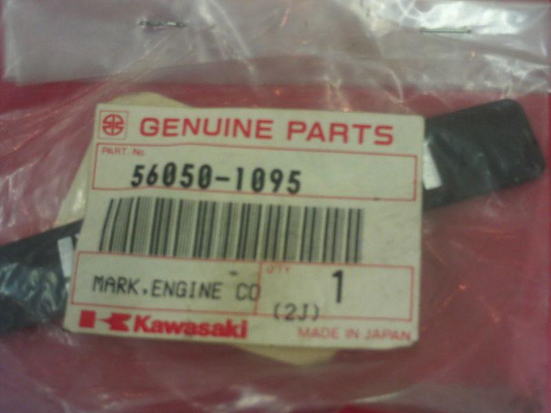 Nos kawasaki name badge plate 56050-1095