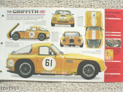 1963 / 1964 / 1965 tvr griffith imp brochure