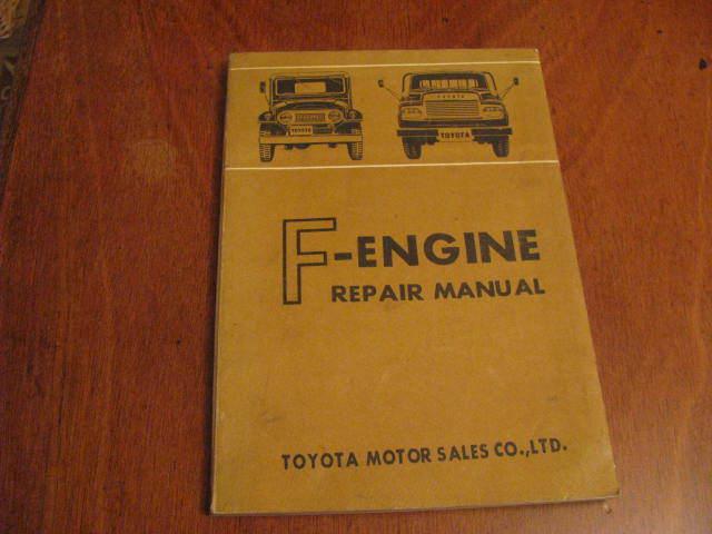 1966 toyota land cruiser truck original factory f engine service manual repair