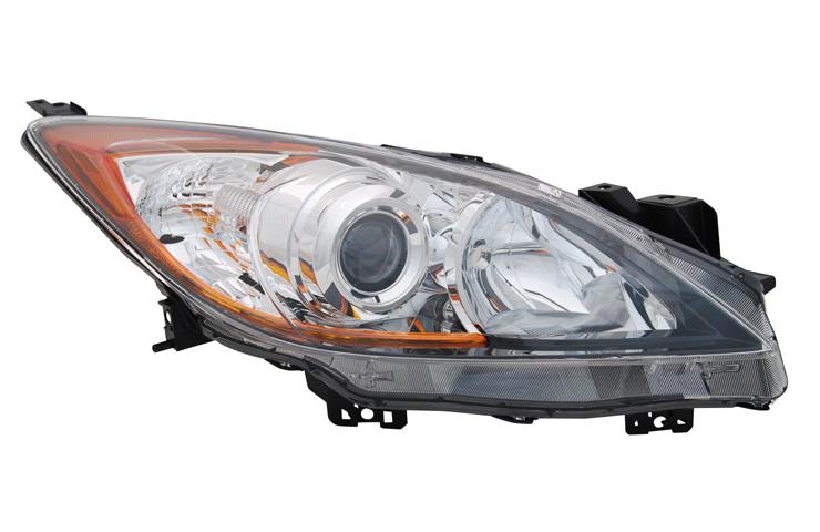 Right passenger side replacement headlight halogen 10-11 mazda 3 - bbm4510k0f