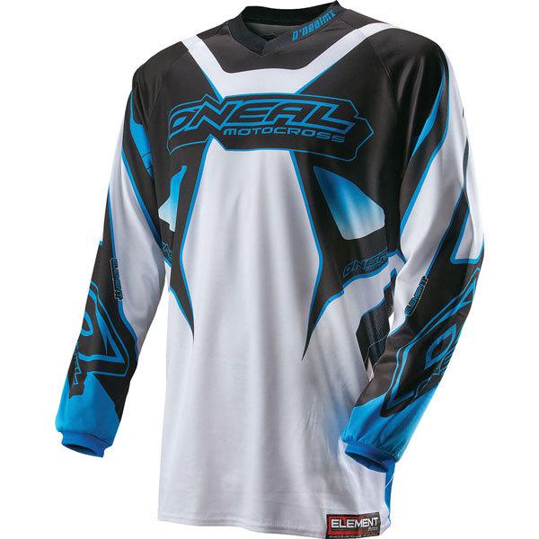 White/blue m o'neal racing element youth jersey 2013 model