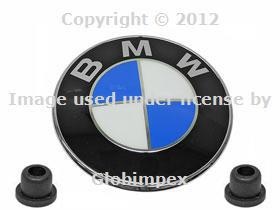 Bmw (1987-2010) emblem "roundel" with grommets genuine + 1 year warranty