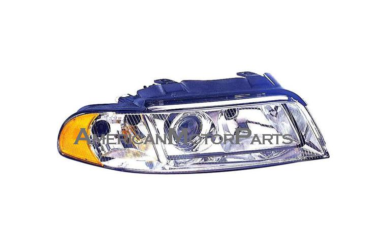 Passenger side replacement headlight halogen type 99-02 audi a4 s4 - 8d0941030aq