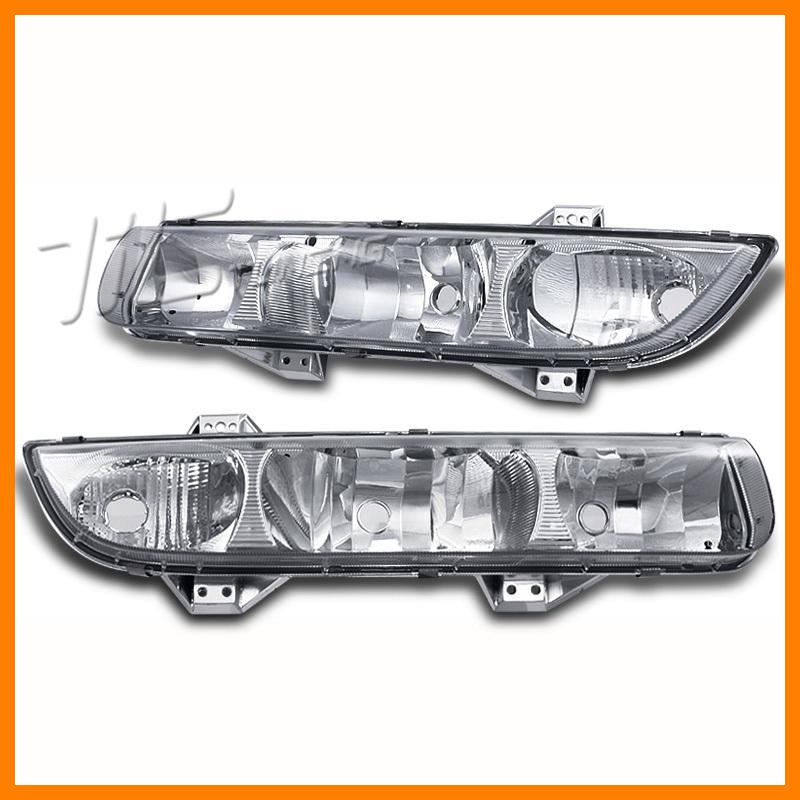 Saturn sl sl1 euro diamond chrome housing clear lenses head lights