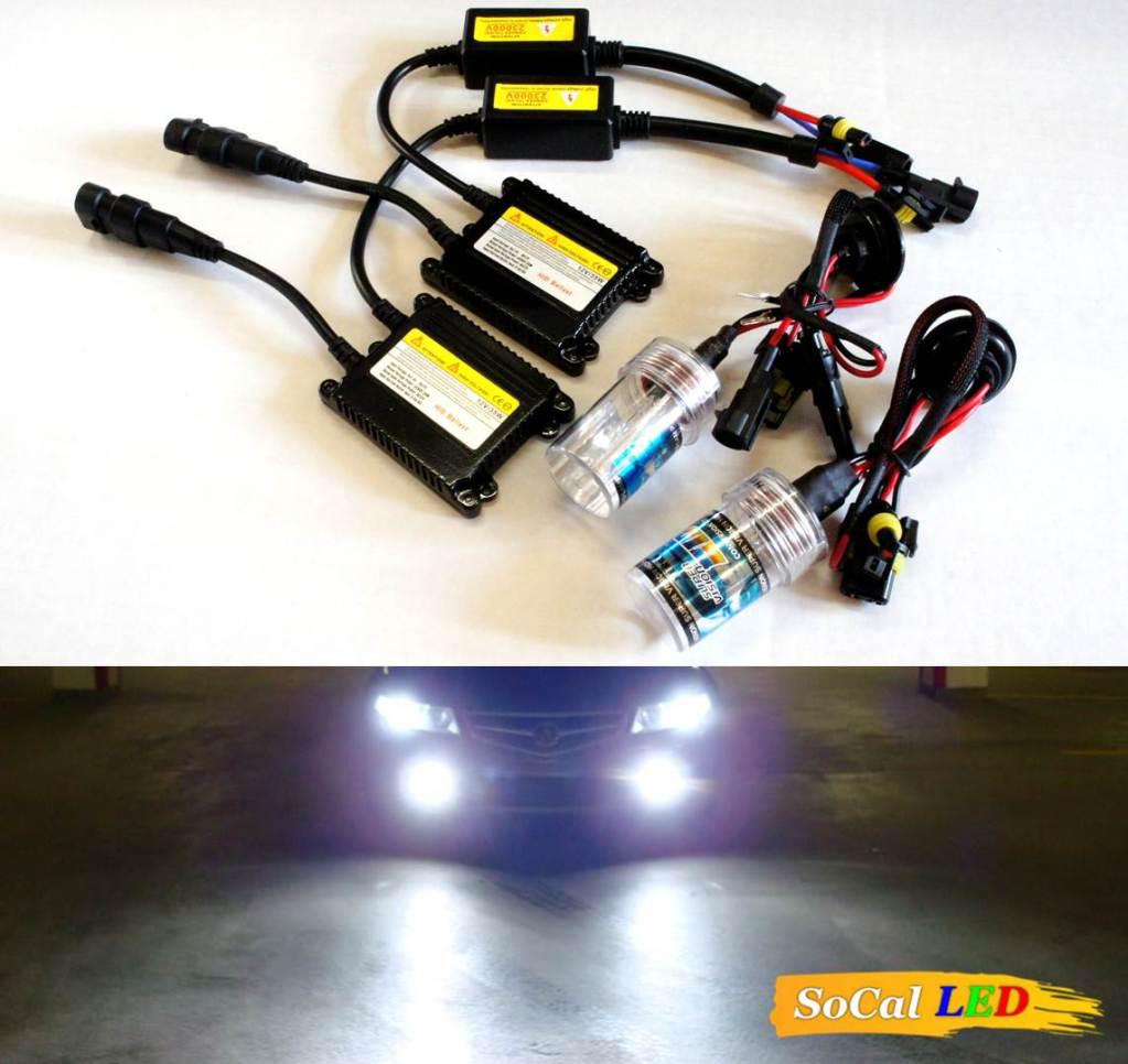 H3 6000k 35w hid conversion kit ac 9-16v fog light new ultra slim ballasts s6