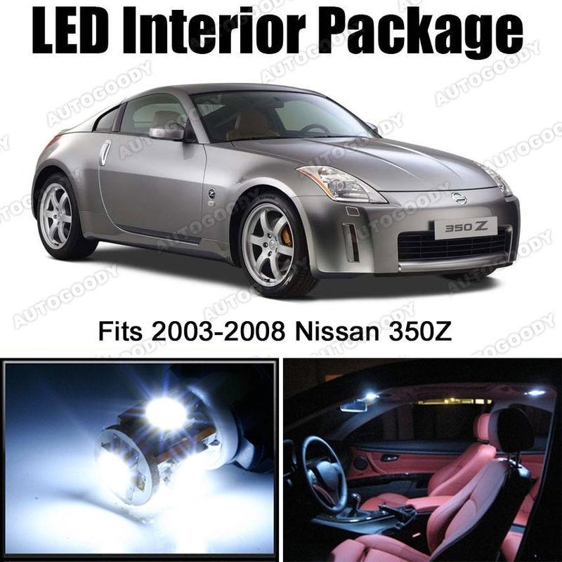 5 x white led lights interior package kit for nissan 350z z