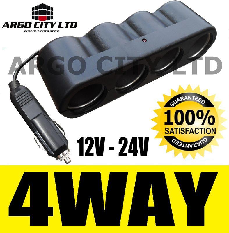 4way multi socket 12v 24v splitter charger adaptor car volkswagen vw touran mpv