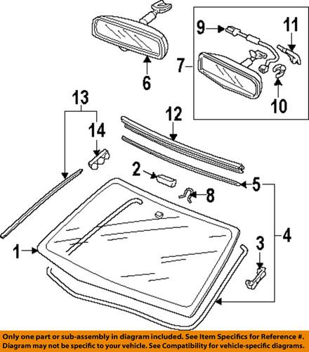 Honda oem 73152shja02 windshield-side molding