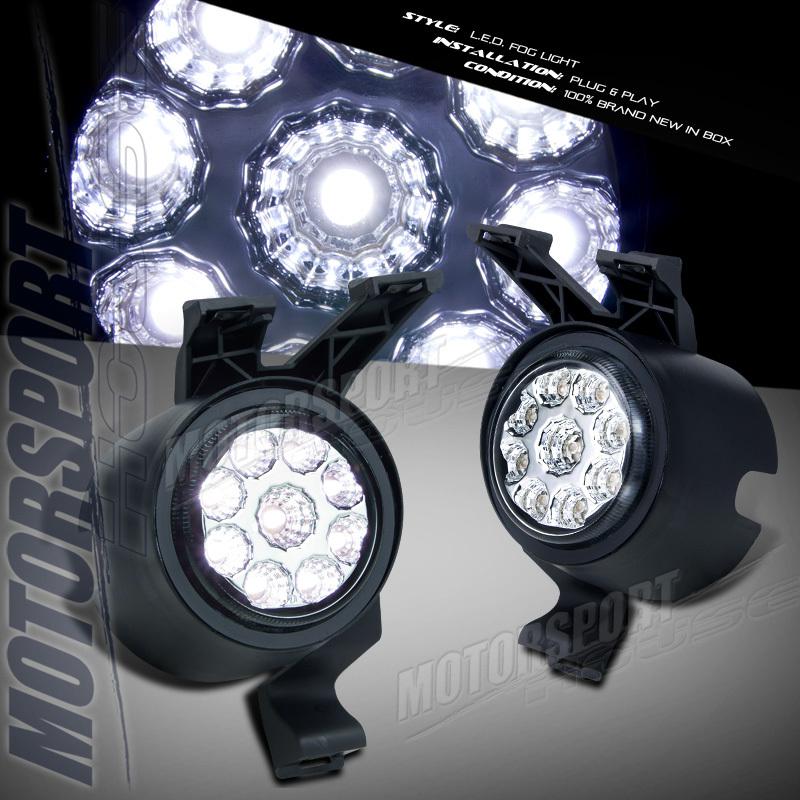 98-00 volkswagen beetle gls glx black led fog lights driving running lamp set