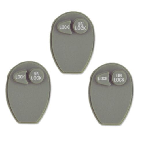 3pcs new keyless remote key pad rubber fit for hummer h3 chevrolet gmc pontiac