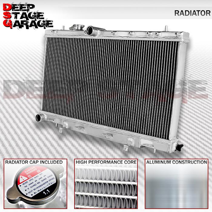 Aluminum racing dual core 2-row bolton cooling radiator 02-07 impreza wrx sti mt