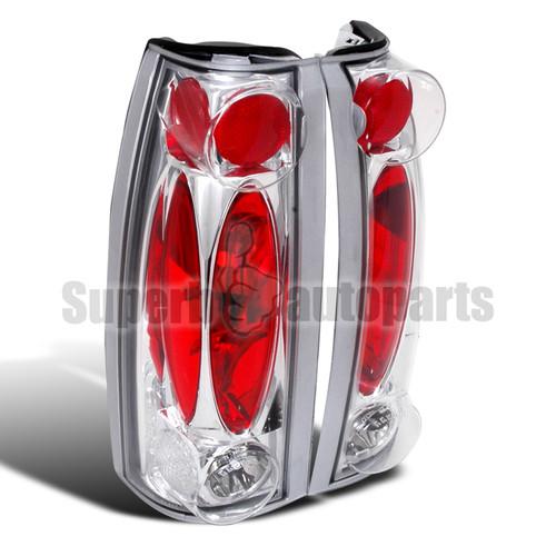 1988-1998 sierra yukon c10 blazer suburban tahoe clear tail lights chrome