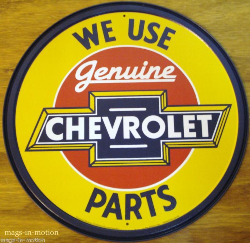 *usa metal sign* we use genuine chevrolet parts round  *ships worldwide*