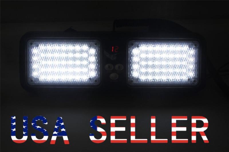 86led car truck boat bright strobe visor emergency signal  light car truck white