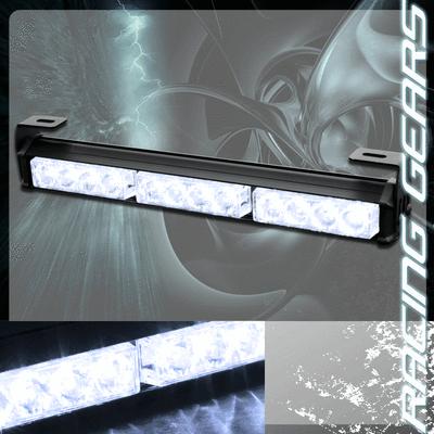 White led 14" traffic advisor 7 modes 12v emergency hazard strobe light bar kit