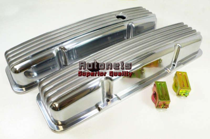 Nostalgic finned aluminum short valve covers 87-95 pontiac/camaro/firebird 350