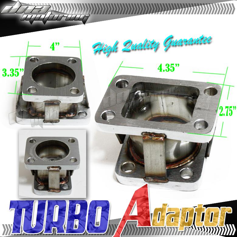 T3 to td05/td05h stainless turbo/charger adapter dsm 1g/2g/4g63 16g eclipse psi 