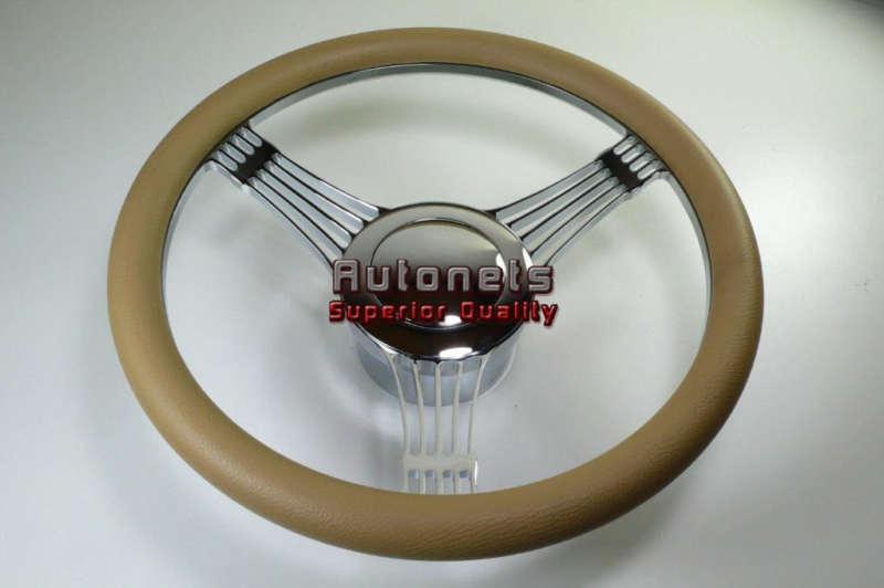 Beige banjo chevy gm buick pontiac aluminum steering wheel horn button adapter