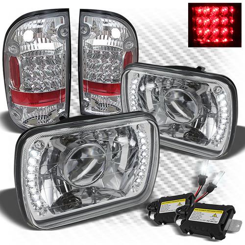 95-96 tacoma pro headlights w/super-led + led perform tail lights + 6k hid kit