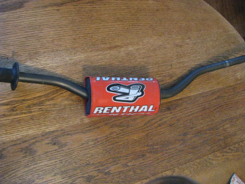 Renthal fatbar #672 handlebars, 1-1/8" to 7/8" tapered, low rise bend. black