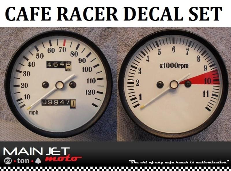 Cb550 cb550f cb500t honda cafe racer gauge face decal overlay applique tach cb