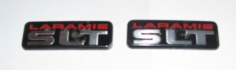 Dodge ram laramie slt used emblem pair 1995 truck nameplate badge mopar