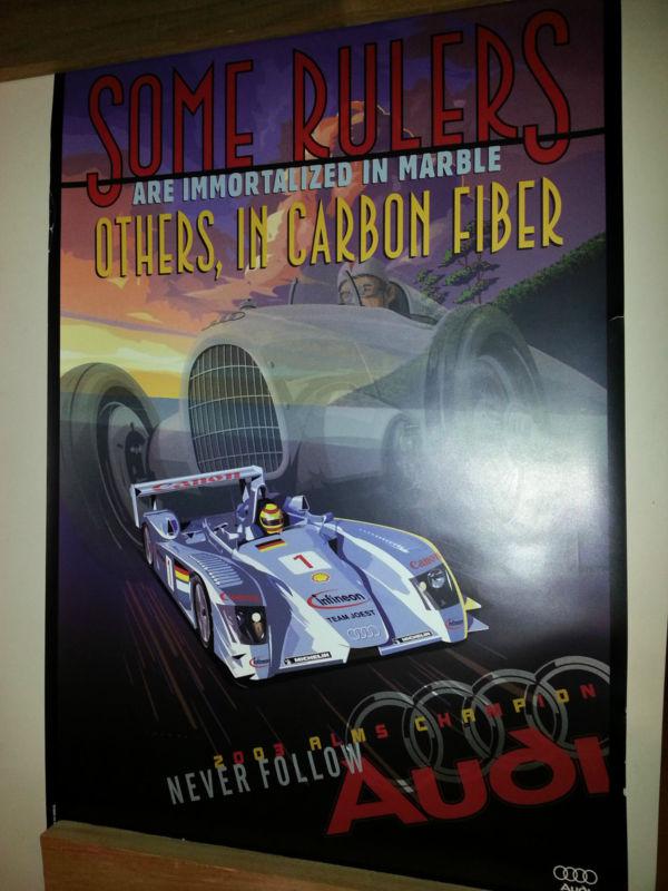 Audi 2003 alms champion vintage looking poster