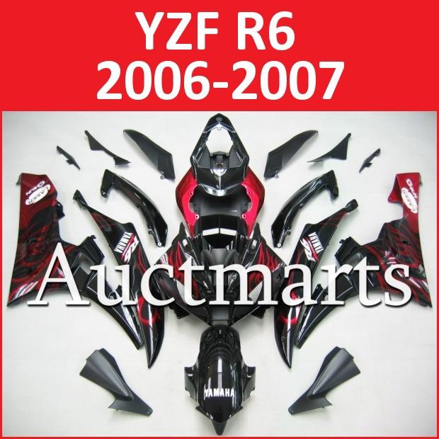 Fit yamaha yzf r6 06 07 yzfr6 2006 2007 600 fairing kit abs bodywork d11 a11