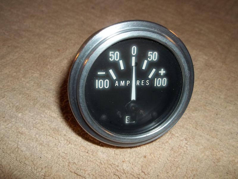  stewart-warner amperes amp gauge   nice used