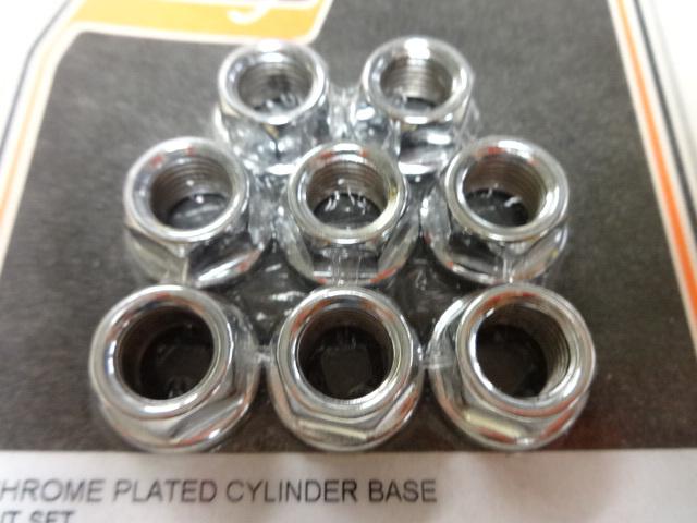 Harley 1978-1984 big twin  shovelhead chrome cylinder base nut kit