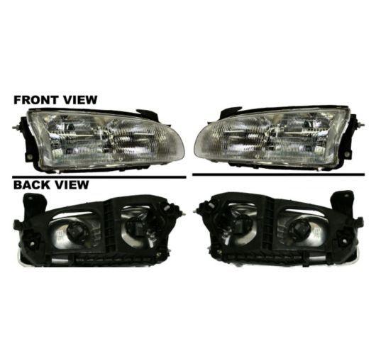 New pair set headlight headlamp lens housing assembly sae dot 93-97 geo prizm