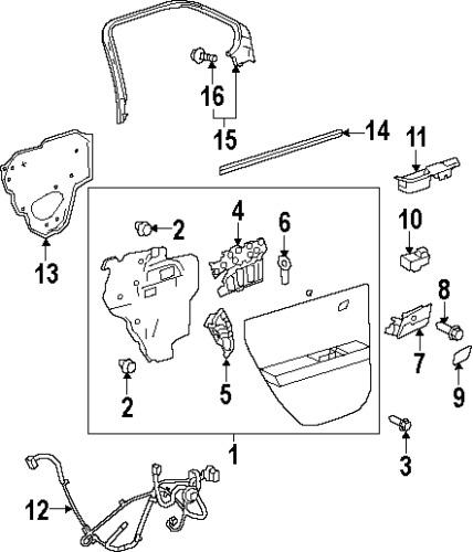 Gmc 20953621 genuine oem factory original handle, inside cap