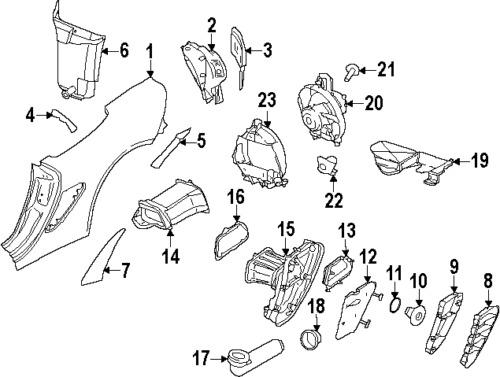 Porsche 98750457401 genuine oem factory original splash shield