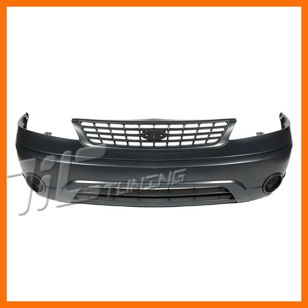 02-03 ford windstar lx primered black front bumper cover w/o fog lamp hole