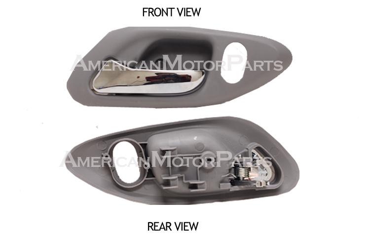 Left replacement inside front gray door handle w/chrome lever 98-02 honda accord