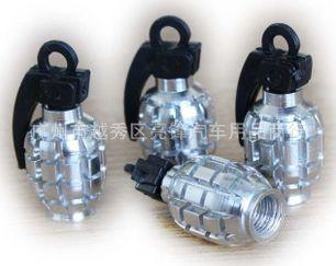 Silve grenade bomb aluminum alloy tyre tire valve air dust caps modify chevrolet