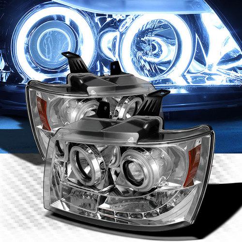 Twin ccfl halo led 07-13 chevy suburban tahoe projector headlights head lights