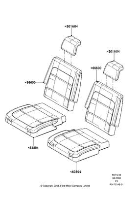 8a8z74501a04ea cover assy headrest pad 09 10 flex