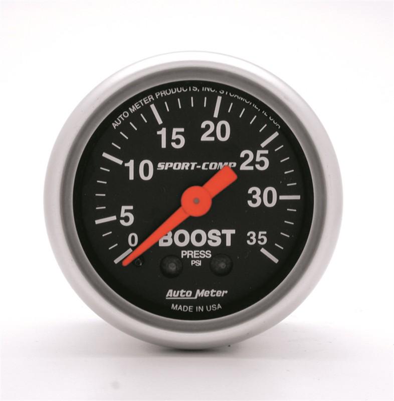 Auto meter 3304 sport-comp; mechanical boost gauge